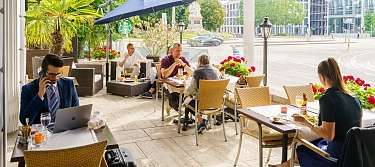 Business Lunch Basel in the fresh air Terrace Hotel Euler